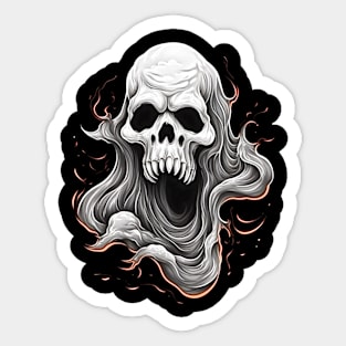 Eerie Halloween Ghoul Art - Spooky Season Delight Sticker